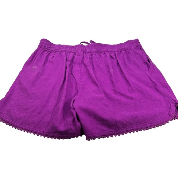 Terra And Sky Women's 0X Soft Trim Short Elastic Back Drawstring Front 2 Pocket - Picture 2 of 14